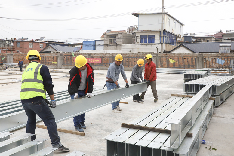 智慧立體停車場建設現場